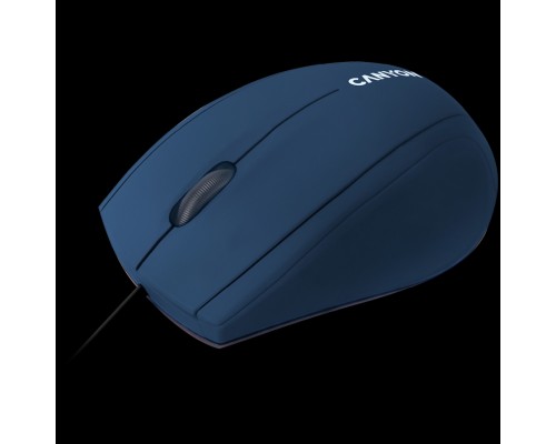 Мышь Wired Optical Mouse with 3 keys, DPI 1000  With 1.5M USB cable,Blue,size72*108*40mm  weight:0.077kg