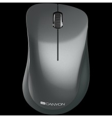 Мышь Canyon  2.4 GHz  Wireless mouse ,with 3 buttons, DPI 1200, Battery:AAA*2pcs,Black,67*109*38mm,0.063kg                                                                                                                                                