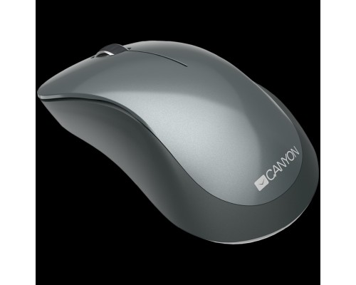 Мышь Canyon  2.4 GHz  Wireless mouse ,with 3 buttons, DPI 1200, Battery:AAA*2pcs,Black,67*109*38mm,0.063kg