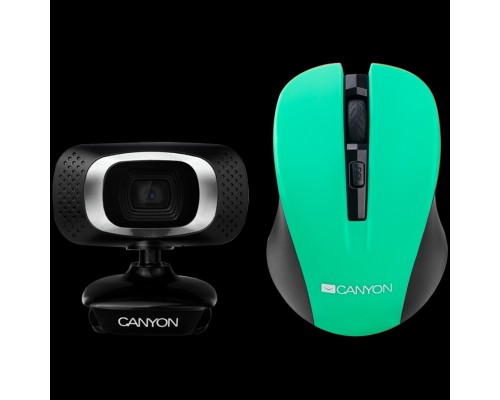 Комплект: мышь с веб-камерой, CANYON C3 720P HD webcam with USB2.0 and CNE-CMSW1GR CANYON mouse