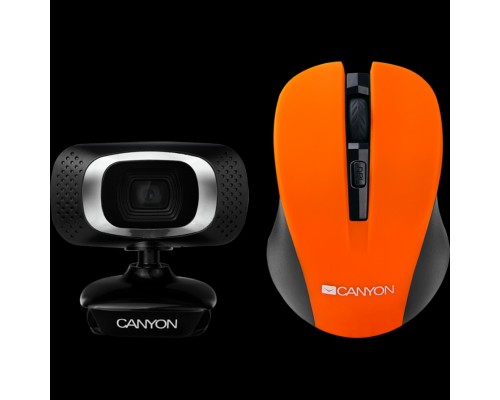 Комплект: мышь с веб-камерой, CANYON C3 720P HD webcam with USB2.0 and CNE-CMSW1O mouse