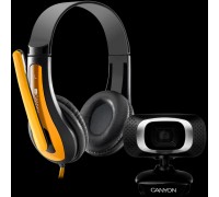 Комплект: гарнитура с веб-камерой, CANYON C3 720P HD webcam with USB2.0 and CNS-CHSC1BY CANYON headset                                                                                                                                                    