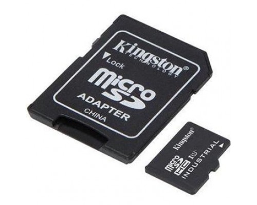 Карта памяти Kingston 8GB microSDHC UHS-I Class 10 Industrial Temp Card + SD Adapter EAN: 740617253276