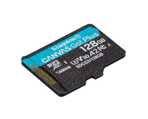 Карта памяти Kingston 128GB microSDXC Canvas Go Plus 170R A2 U3 V30 Single Pack w/o ADP EAN: 740617301243