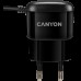 Зарядное устройство CANYON Wall charger with built-in 1m micro-USB cable, Input AC 100-240V(50/60Hz), Output 5.0V/1.0A, EU plug, 42*71*23mm, 0.037g, Black