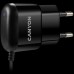 Зарядное устройство CANYON Wall charger with built-in 1m micro-USB cable, Input AC 100-240V(50/60Hz), Output 5.0V/1.0A, EU plug, 42*71*23mm, 0.037g, Black