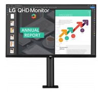 Монитор 27'' LG 27QN880-B Black IPS, 16:9, 2560x1440, 5ms, 350 cd/m2, 1000:1, HDMI*2, DP, USB-C, 5Wx2, vesa                                                                                                                                               