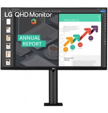 Монитор 27'' LG 27QN880-B Black IPS, 16:9, 2560x1440, 5ms, 350 cd/m2, 1000:1, HDMI*2, DP, USB-C, 5Wx2, vesa                                                                                                                                               