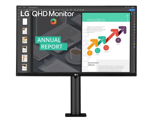 Монитор 27'' LG 27QN880-B Black IPS, 16:9, 2560x1440, 5ms, 350 cd/m2, 1000:1, HDMI*2, DP, USB-C, 5Wx2, vesa