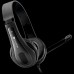 Гарнитура CANYON HSC-1 basic PC headset with microphone, combined 3.5mm plug, leather pads, Flat cable length 2.0m, 160*60*160mm, 0.13kg, Black