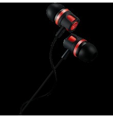 Гарнитура CANYON EP-3 Stereo earphones with microphone, Red, cable length 1.2m, 21.5*12mm, 0.011kg                                                                                                                                                        