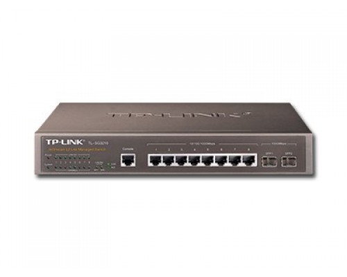 Коммутатор TP-LINK TL-SG3210 (8 x 1000/100/10Mbps, 2 SFP Slots, Auto-Negotiation, MDI/MDI-X switch, Web Interface) Retail
