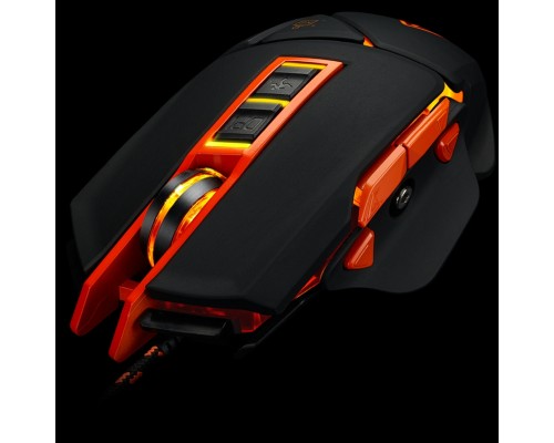 Мышь CANYON Hazard GM-6 Optical gaming mouse, adjustable DPI setting 800/1600/2400/3200/4800/6400, LED backlight, moveable weight slot and retractable top cover for comfortable usage, Black rubber, cable length 1.70m, 137*90*42mm, 0.154kg(replacement