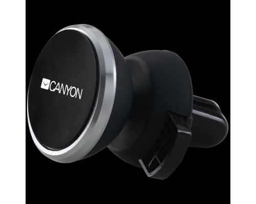 Держатель смартфона автомобильный, Canyon CH-4 Car Holder for Smartphones,magnetic suction function ,with 2 plates(rectangle/circle), black ,40*35*50mm 0.033kg