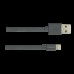 Кабель USB CANYON MFI-2 Charge & Sync MFI flat cable, USB to lightning, certified by Apple, 1m, 0.28mm, Dark gray