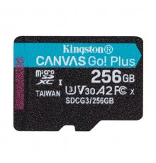 Карта памяти Kingston 256GB microSDXC Canvas Go Plus 170R A2 U3 V30 Single Pack w/o ADP EAN: 740617301311                                                                                                                                                 
