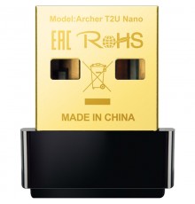 Сетевой адаптер Archer T2U NANO  AC600 Nano Wi-Fi USB Adapter,433Mbps at 5GHz + 200Mbps at 2.4GHz, USB 2.0                                                                                                                                                
