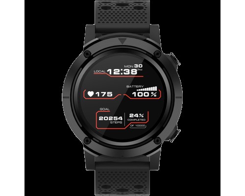 Смарт-часы CANYON Wasabi SW-82 Smart watch, 1.3inches IPS full touch screen, Alloy+plastic body,GPS function, IP68 waterproof, multi-sport mode with swimming mode, compatibility with iOS and android, 500mAh big battery, Host: D48x T15.0mm, Strap: 240