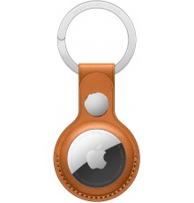 Кожаный брелок для ключей AirTag Leather Key Ring - Golden Brown                                                                                                                                                                                          