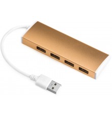 USB-концентратор Greenconnect USB 2.0 Разветвитель GCR-UH214BR на 4 порта  0,15m , Bronze                                                                                                                                                                 