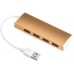 USB-концентратор Greenconnect USB 2.0 Разветвитель GCR-UH214BR на 4 порта  0,15m , Bronze