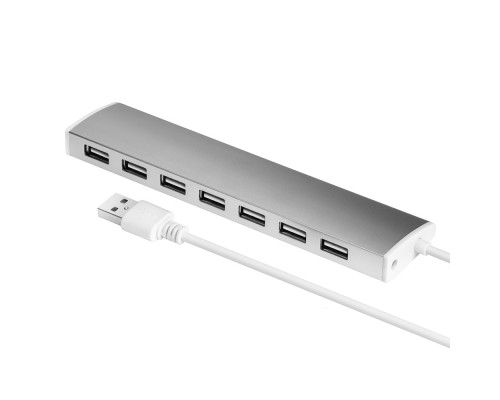 USB-концентратор Greenconnect USB 2.0 Разветвитель GCR-UH217S на 7 портов  0,5m , silver