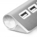 USB-концентратор Greenconnect USB 2.0 Разветвитель GCR-UH227S на 7 портов  0,5m+доп питание , silver