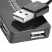 USB-концентратор Greenconnect USB 2.0 Разветвитель GCR-UH244B на 4 порта  0,15m , black