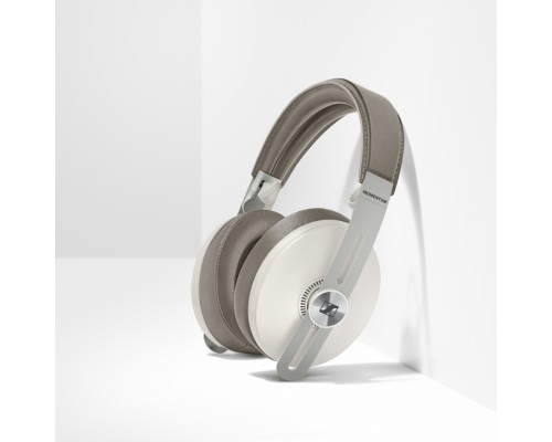 Наушники Sennheiser 508235/ Bluetooth 5.0 накладные закрытые складные, активное шумоподавление NoiseGard, 6-22000Гц  116дБ микрофон, регулировка громкости, ПДУ 5 кнопок, время работы до 17 часов, белая кожа/металл