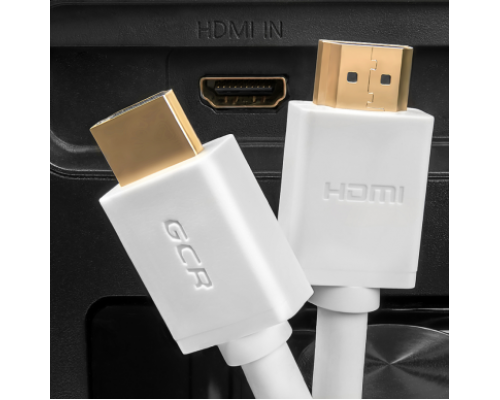 Кабель Greenconnect 10.0m HDMI версия 2.0, HDR 4:2:0, Ultra HD, 4K 60 fps 60Hz/5K*30Hz, 3D, AUDIO, 18.0 Гбит/с, 28/28 AWG, OD7.3mm, тройной экран, белый, GCR-HM761-10.0m