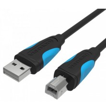Кабель Vention USB 2.0 AM/BM  - 5м. Черный                                                                                                                                                                                                                