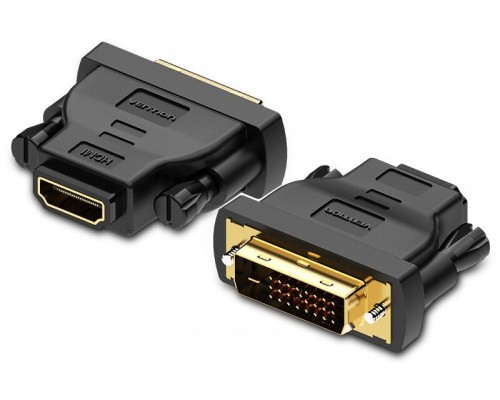 Адаптер-переходник Vention DVI 24+1 M/ HDMI 19F Двунаправленный