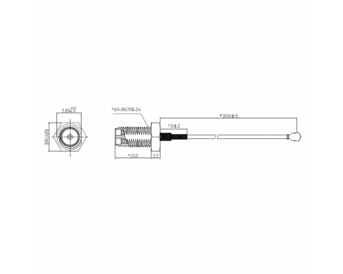 Коаксиальный кабель 1750007965-01 Advantech WiFi Coaxial Cable, SMA (M) to MHF4, 300mm Advantech