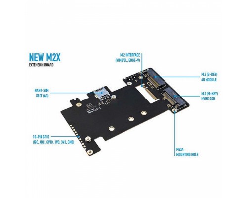 Плата расширения New M2X Extension Board (KM2X-V-002) NVMe SSD/4G LTE