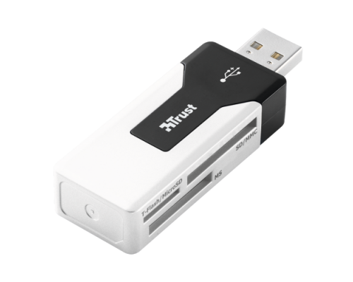 Картридер Trust Card Reader Robson Mini, R-Flash/MicroSD, SD/MMC, MS, Black [15298]