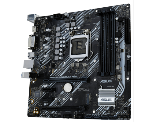 Материнская плата ASUS PRIME B460M-A R2.0, LGA1200, H470, 4*DDR4, DVI-D + HDMI, SATA3 + RAID, Audio, Gb LAN, USB 3.2*4, USB 2.0*2, COM*1 header, LPT*1 header (w/o cable), mATX; 90MB18A0-M0EAY0