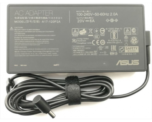 Блок питания ASUS AD120-00C (A17-120P2A) 120W Adapter/EU.Блок питания для ноутбуков 20V, 6.0A, 3Pin с иглой (Г-обр. разъём с иглой 4.5x3.0)/Black