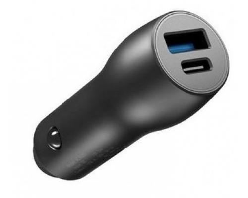 Автомобильное зарядное устройство ACHU001 28W CAR CHARGER 1xUSB, 1xUSB Type-C, 2.1A Черный