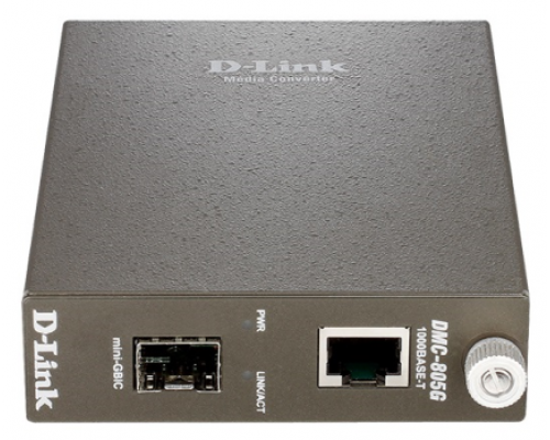 Медиаконвертер D-Link DMC-805G/A11A, Media Converter with 1 1000Base-T port and 1 1000Base-X SFP port.Jumbo frame.