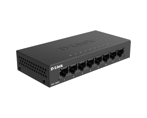 Коммутатор D-Link DGS-1008D/K2A, L2 Unmanaged Switch with 8 10/100/1000Base-T ports.8K Mac address, Auto-sensing, 802.3x Flow Control, Stand-alone, Auto MDI/MDI-X for each port,  802.1p QoS, D-link Green techno