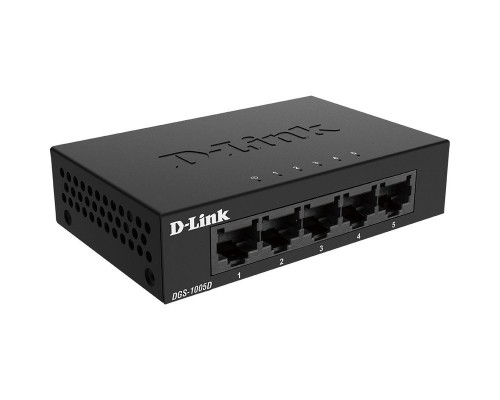 Коммутатор D-Link DGS-1005D/J2A, L2 Unmanaged Switch with 5 10/100/1000Base-T ports.2K Mac address, Auto-sensing, 802.3x Flow Control, Stand-alone, Auto MDI/MDI-X for each port, D-link Green technology, Metal c