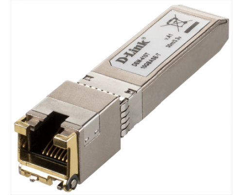 Трансивер D-Link 410T/A1A, SFP+ Transceiver with 1 10GBase-T port.Copper  transceiver (up to 30m), 3.3V power