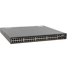 Управляемый PoE коммутатор DELL Networking N3048EP-ON, 48x1GbT, 2xSFP+ 10GbE, 48xPoE+/12xPoE 60W, 2 комб. порта GbE SFP, L3, стек., возд. пот. от пан. в/в к бл. пит., 1 бл. пит. пер. тока (analog N3048P)                                               