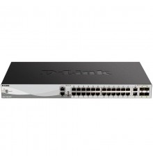 Управляемый коммутатор D-Link DGS-3130-30TS/B1A, PROJ L2+ Managed Switch with 24 10/100/1000Base-T ports and 2 10GBase-T ports and 4 10GBase-X SFP+ ports.16K Mac address, SIM,  USB port, IPv6, SSL v3, 802.1Q VLAN,GVRP, 80                             
