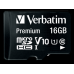 Карта памяти Verbatim micro Secure Digital Card microSDXC 16Gb Class 10 inc adapter