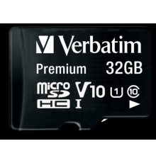 Карта памяти Verbatim micro Secure Digital Card microSDXC 32Gb Class 10 inc adapter                                                                                                                                                                       