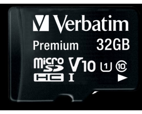 Карта памяти Verbatim micro Secure Digital Card microSDXC 32Gb Class 10 inc adapter