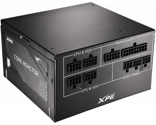 Блок питания XPG COREREACTOR850G-BKCEU 850W, ATX 2.52, 12x SATA, 6x PCI-E, 2x CPU, 120mm Fan, EPS12V, 80PLUS Gold, 100-240 В, 20+4 pin, Black