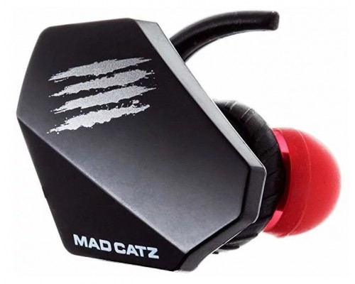 Гарнитура Mad Catz  E.S. PRO+ BL проводная, игровая, мобильная, 20-20000 Гц, 32 Ом, 102 дБ, mini jack 3.5 мм, с 2-мя микрофонами, 50-12000 Гц, -42 дБ, цвет  черный