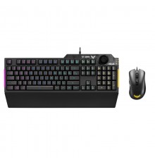 Клавиатура + мышь ASUS TUF Gaming K1 + M3, проводные, USB, RGB, мембранная, 104кл., оптическая, 7000 dpi, 6 кн., черная                                                                                                                                   